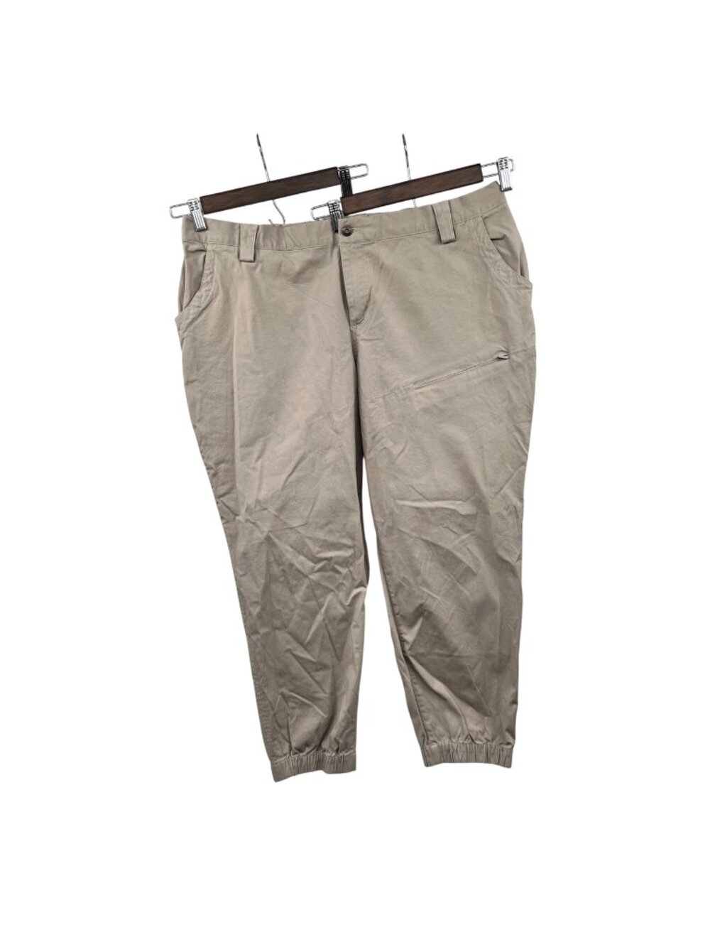 Duluth Trading Co Womens Khaki Jogger Pants High Rise Size 22W Pockets